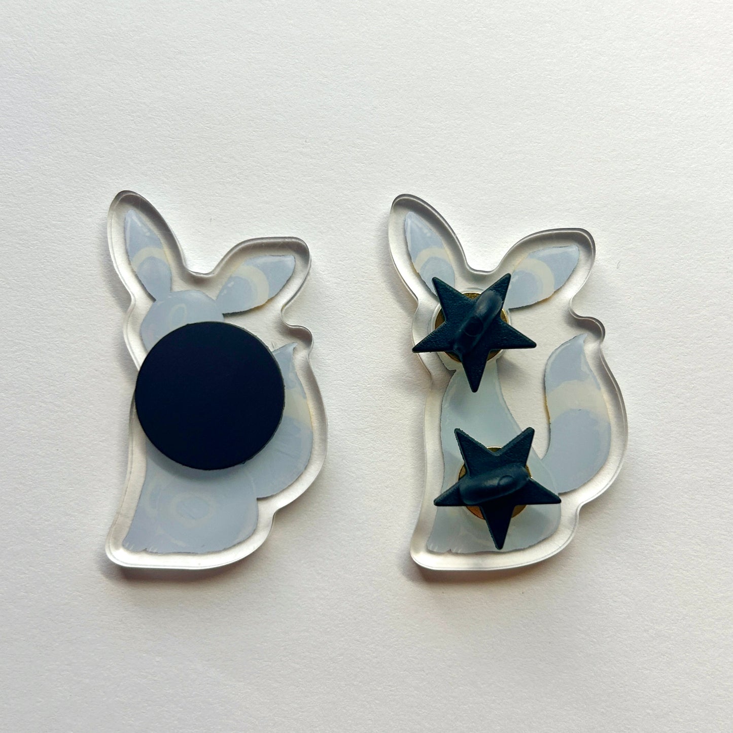 Black Dark Kitty Acrylic Magnet