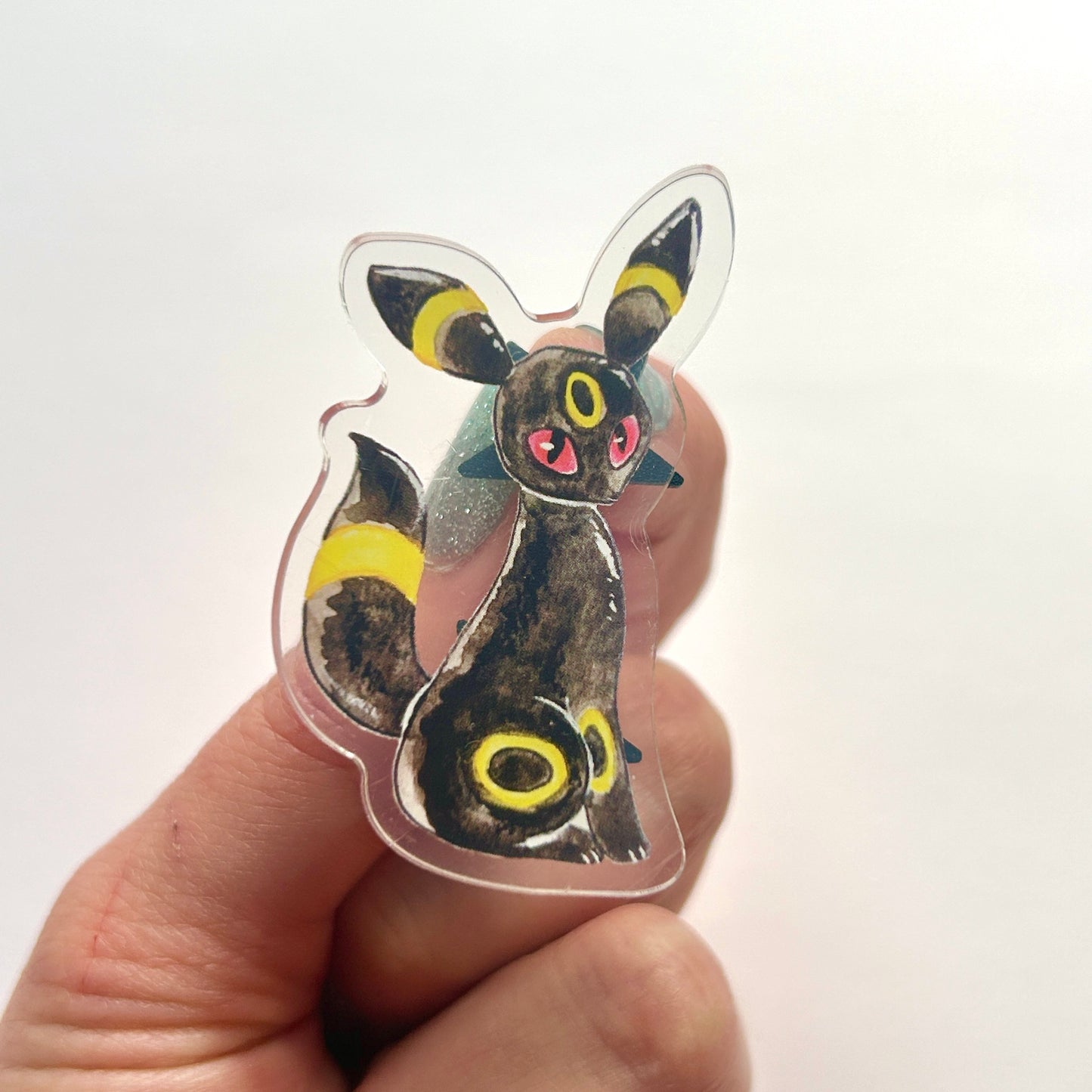 Black Dark Kitty Acrylic Pin