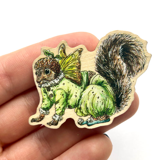 Squirrel Fairy  Pin