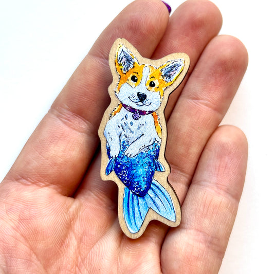 Corgi Mermaid Magnet