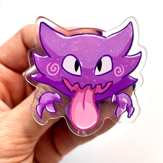 Spooky Purple Ghost Acrylic Pin
