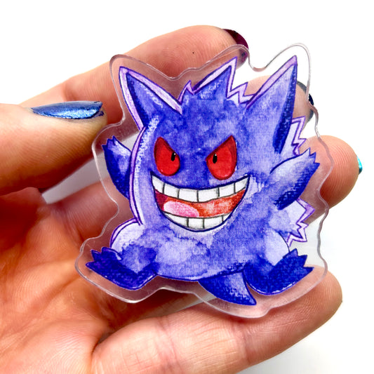 Mischievous Purple Ghost Acrylic Magnet