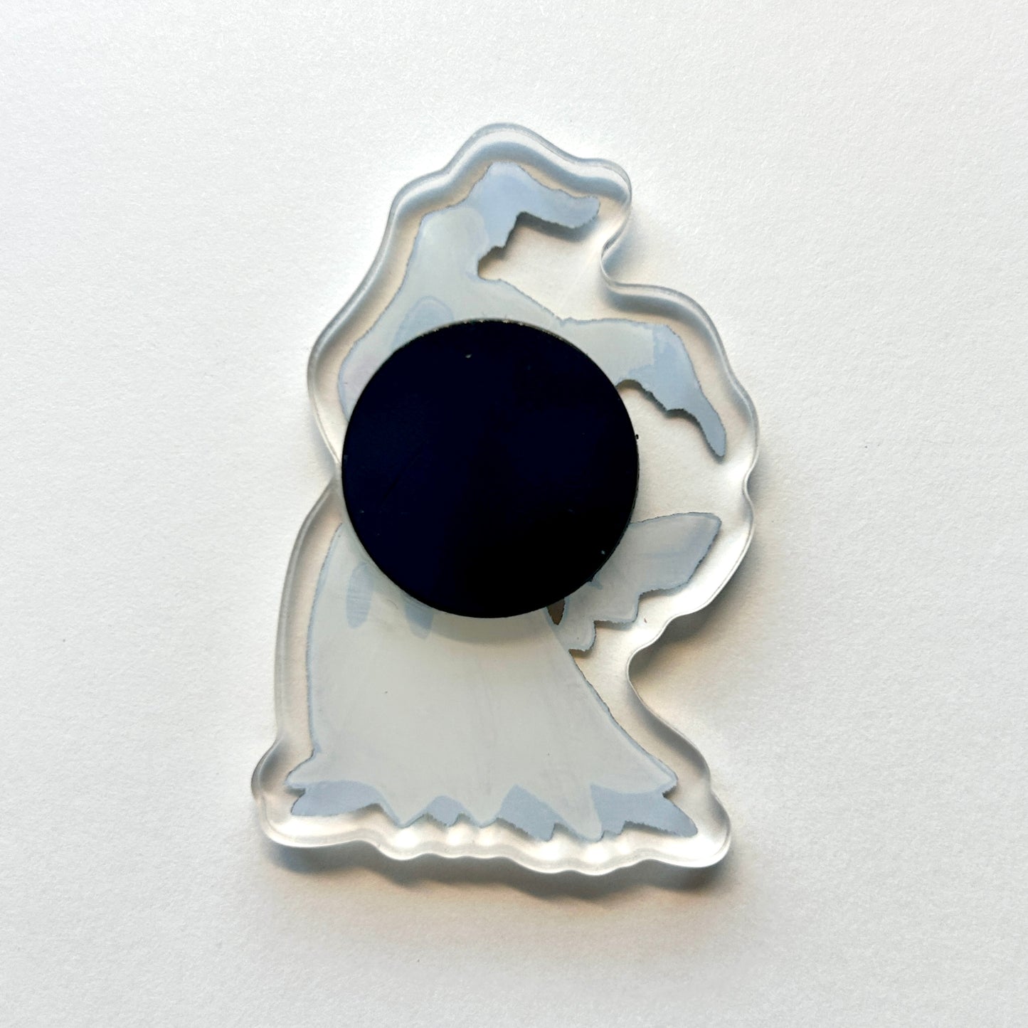 Costumed Yellow Ghost Acrylic Magnet