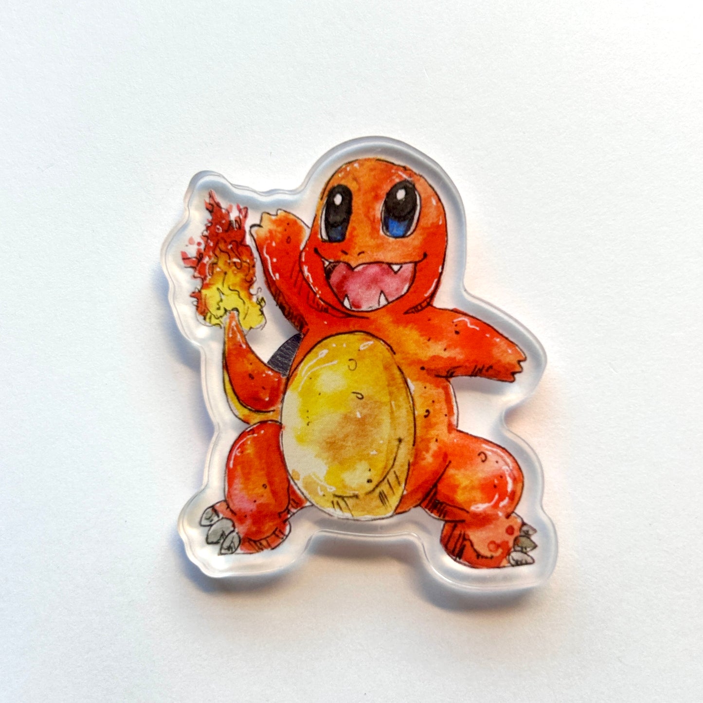 Orange Lizard Acrylic Magnet