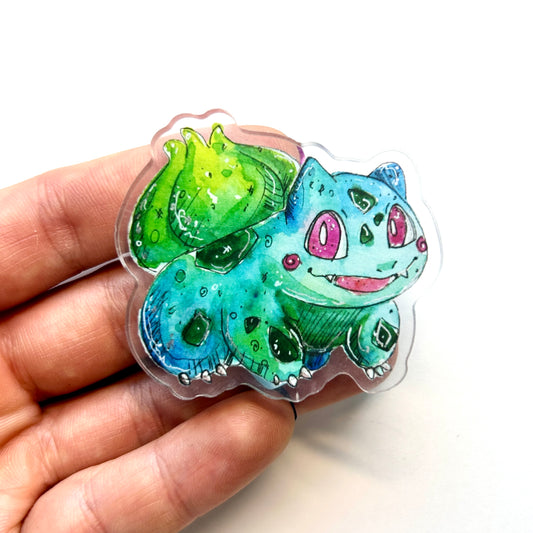 Turquoise Dinosaur Acrylic Magnet