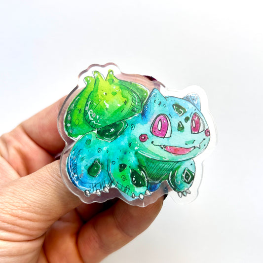 Turquoise Dinosaur Acrylic Pin