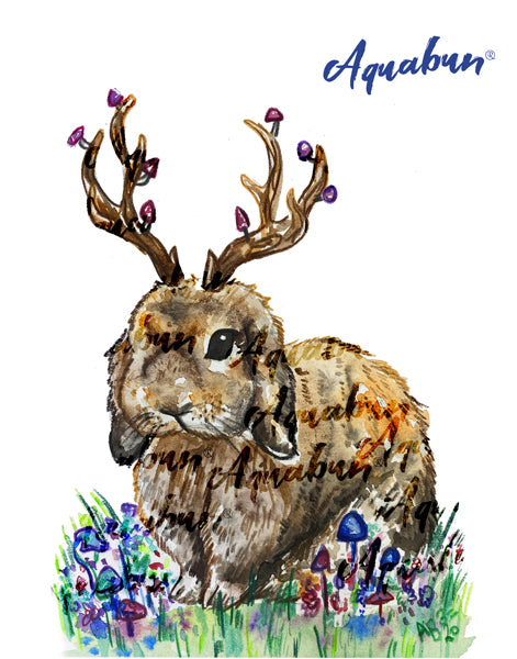 Jackalope Bunny Print