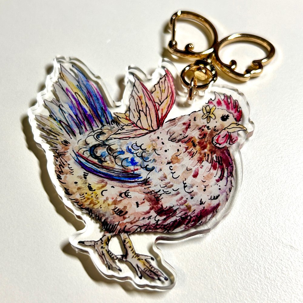 Chicken Fairy Keychain