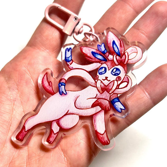 Pink Fairy Kitty Keychain
