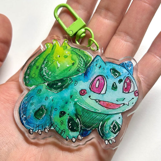 Turquoise Dinosaur Keychain