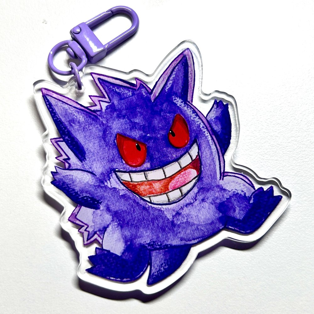 Mischievous Purple Ghost Keychain