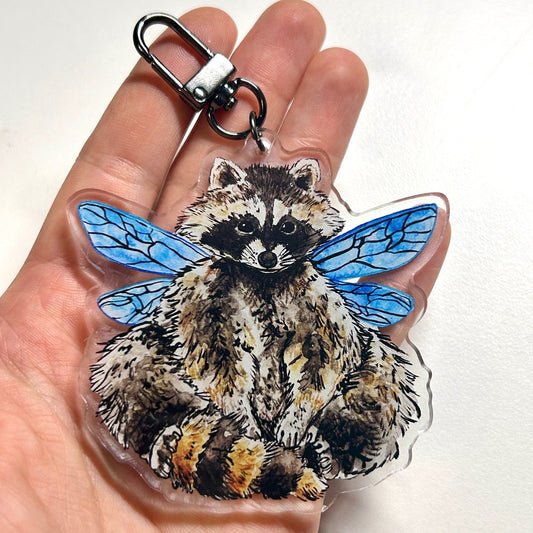 Raccoon Fairy Keychain