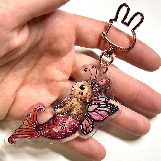 Butterfly Fairy Merbunny Keychain