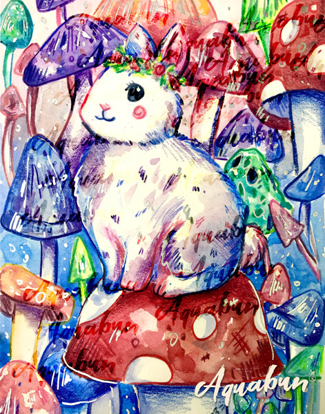 Mushroom Bunny Print