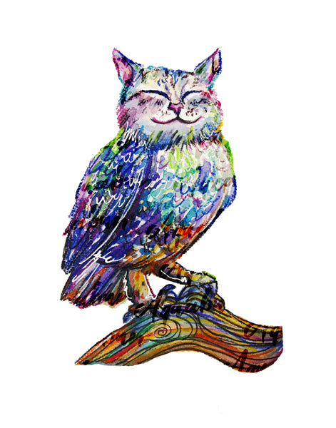 Meowl Print
