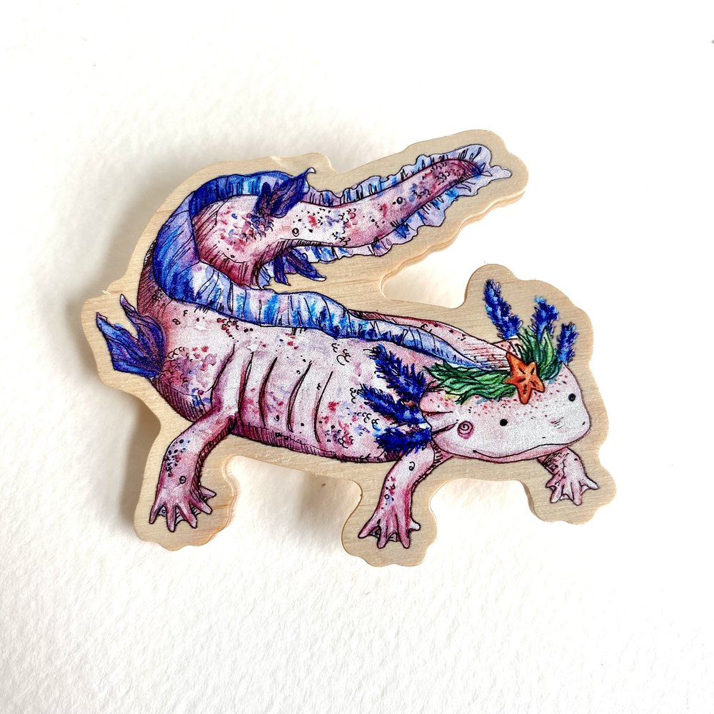 Axolotl Pin Magnet