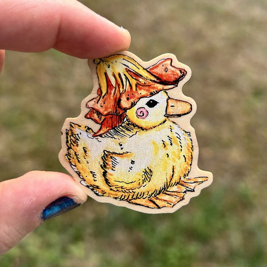 Duckling Flower Hat Pin