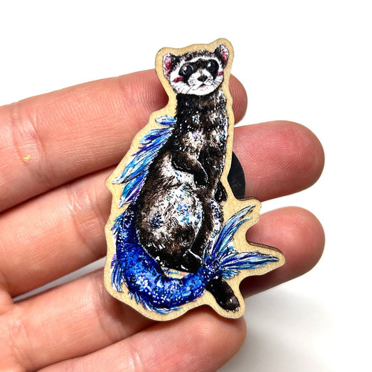 Ferret Mermaid Pin