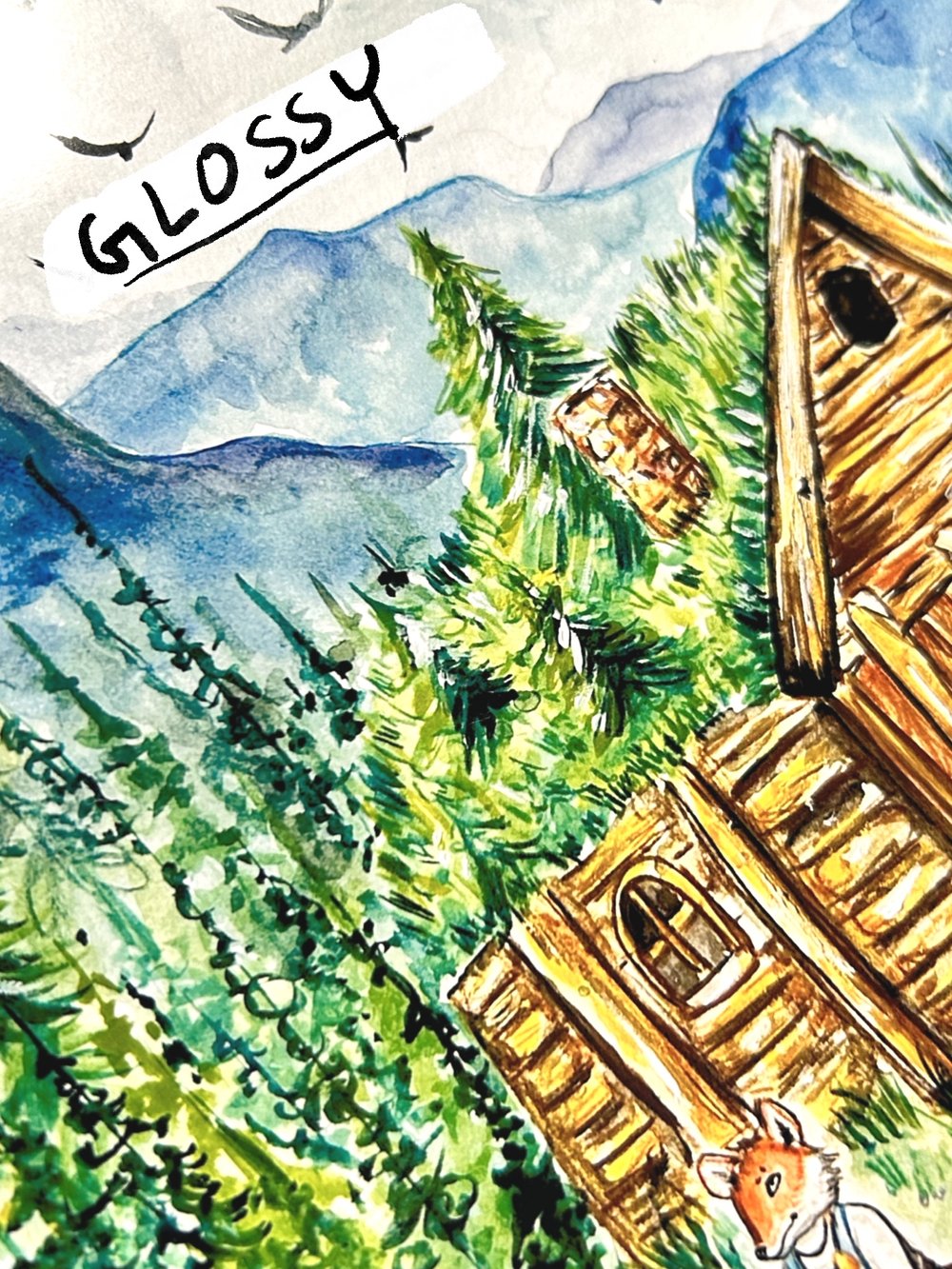 Scandinavian Foxes Print 11x14"