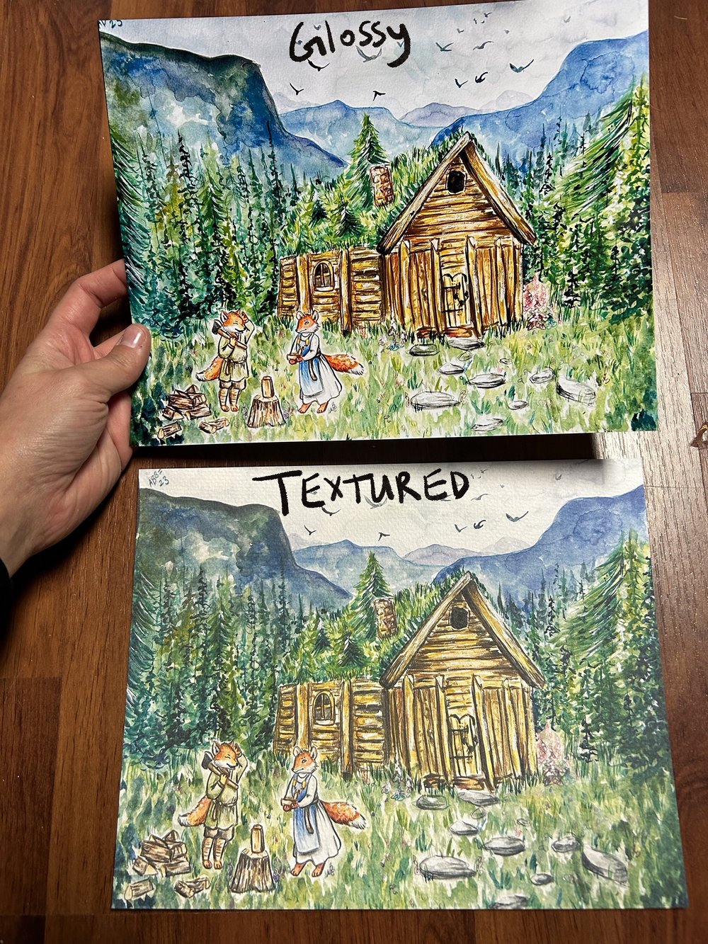 Scandinavian Foxes Print 11x14"