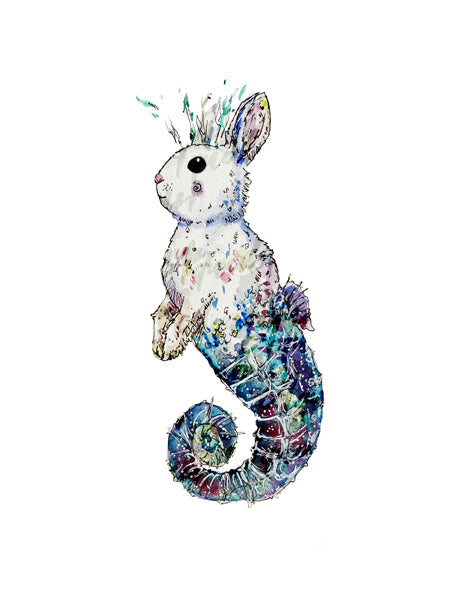 Seahorse Bunny Print