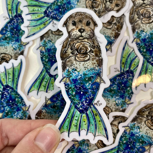 Otter Mermaid Sticker