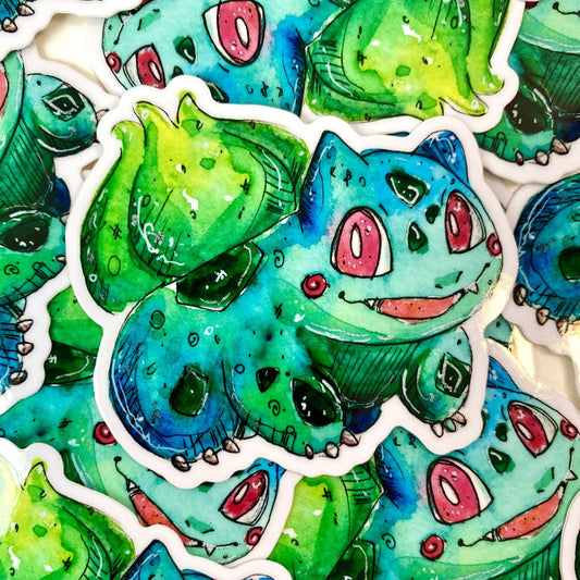 Turquoise Dinosaur Sticker