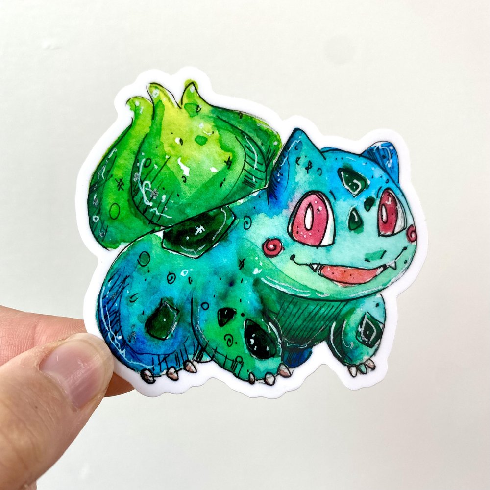 Turquoise Dinosaur Sticker
