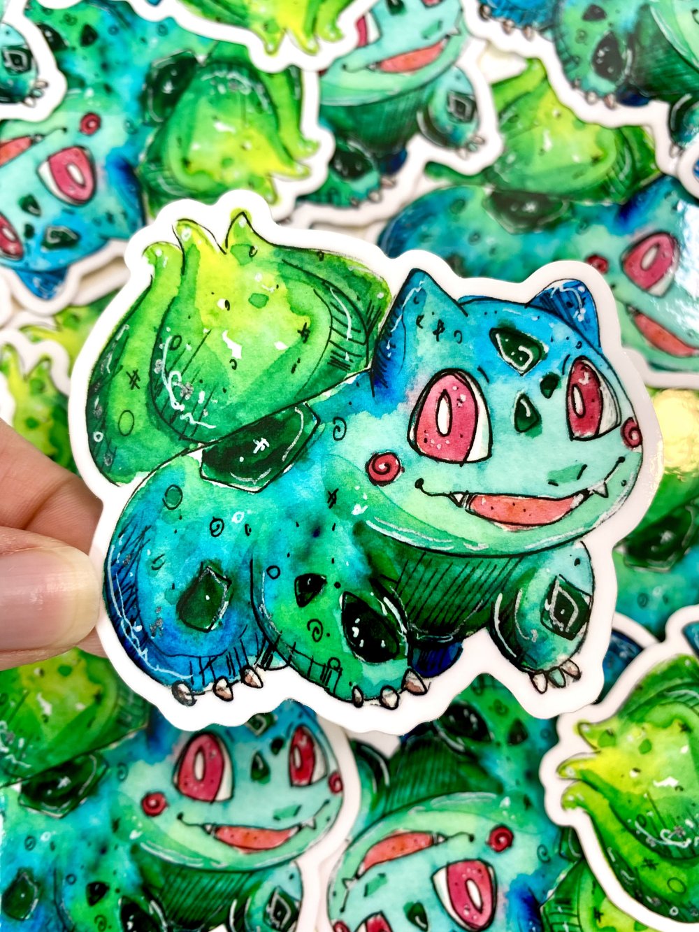Turquoise Dinosaur Sticker