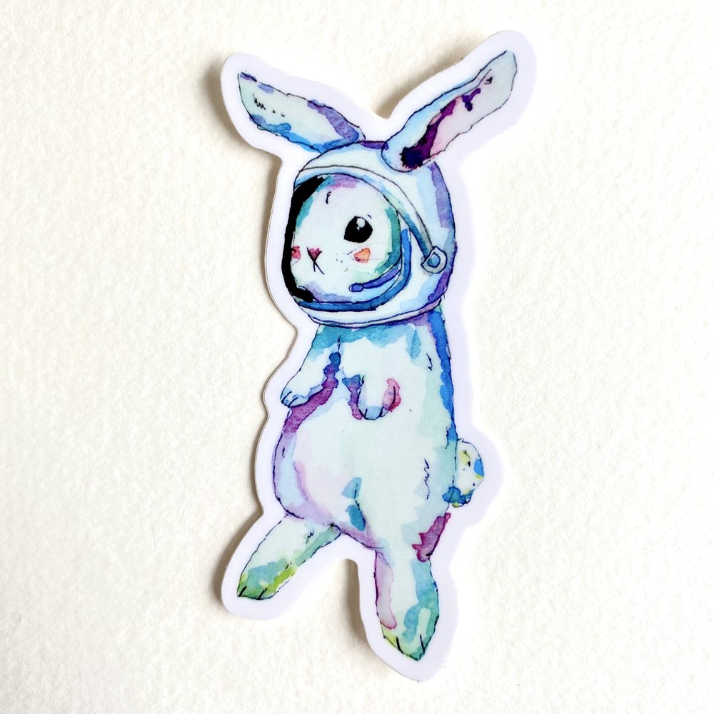 Astronaut Bunny Sticker