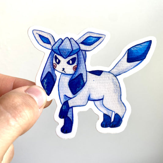 Blue Ice Kitty Sticker