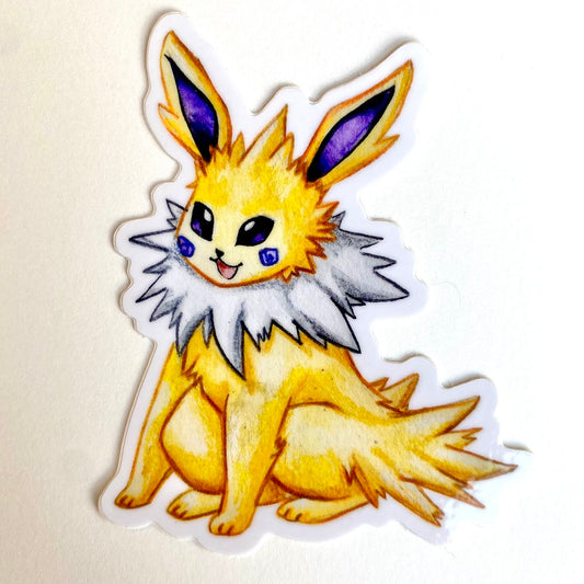 Yellow Electric Kitty Sticker