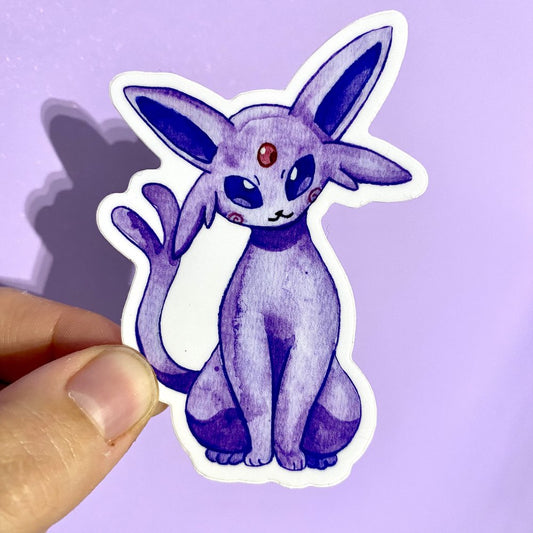 Purple Psychic Kitty Sticker