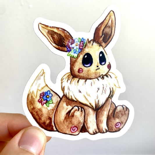Brown Normal Kitty Sticker