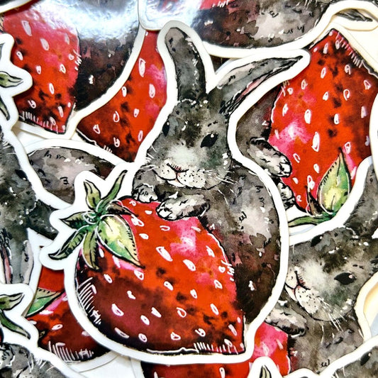 Strawberry Bunny Sticker