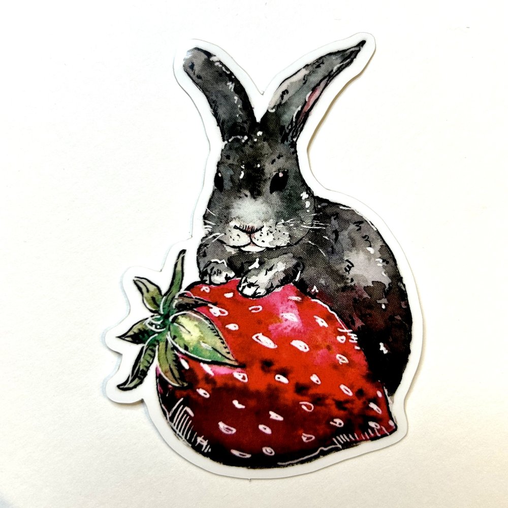 Strawberry Bunny Sticker