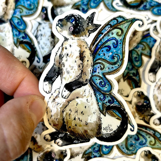 Siamese Butterfly Cat Sticker