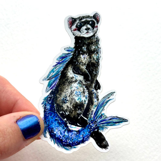 Ferret Mermaid Sticker