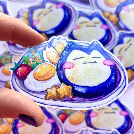 Blue Bear Bun Sticker