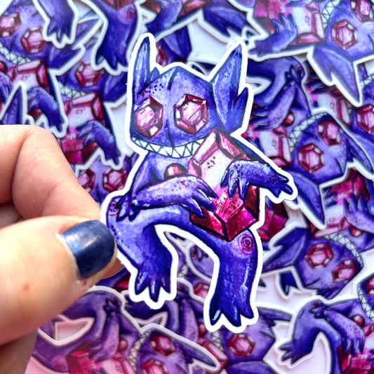 Purple Gem Goblin Sticker