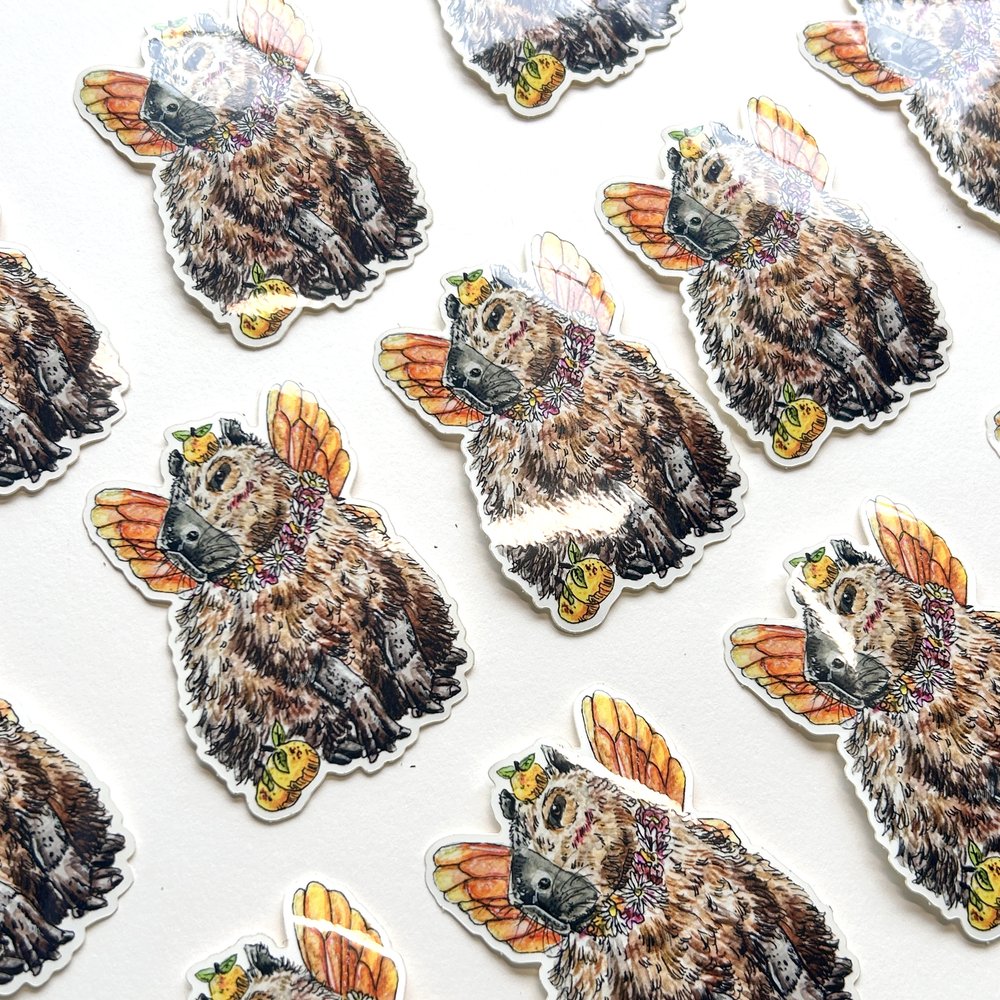 Capybara Fairy Sticker