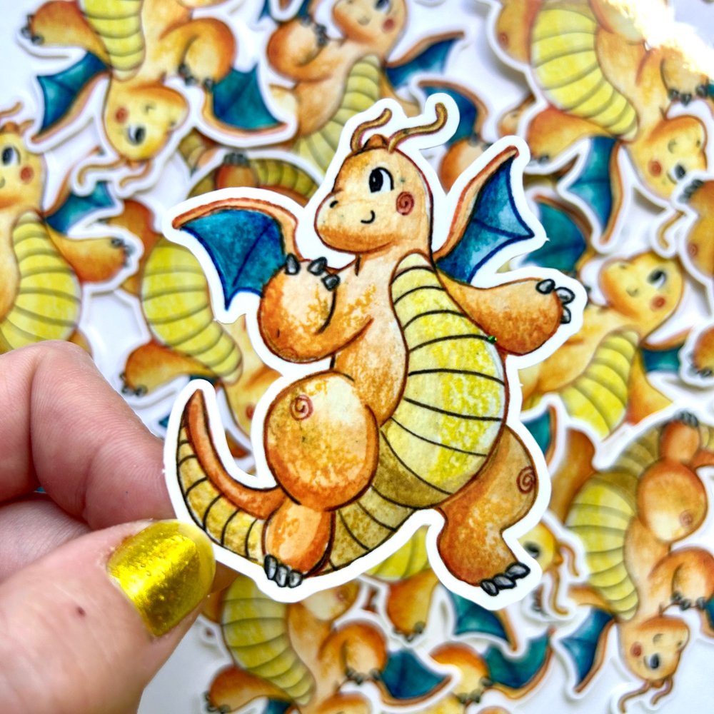 Orange Dragon Sticker