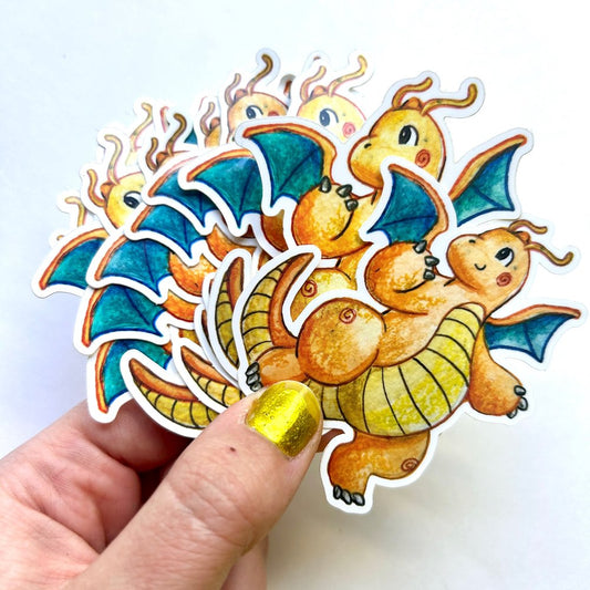 Orange Dragon Sticker