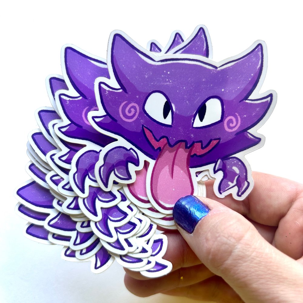 Spooky Purple Ghost Sticker