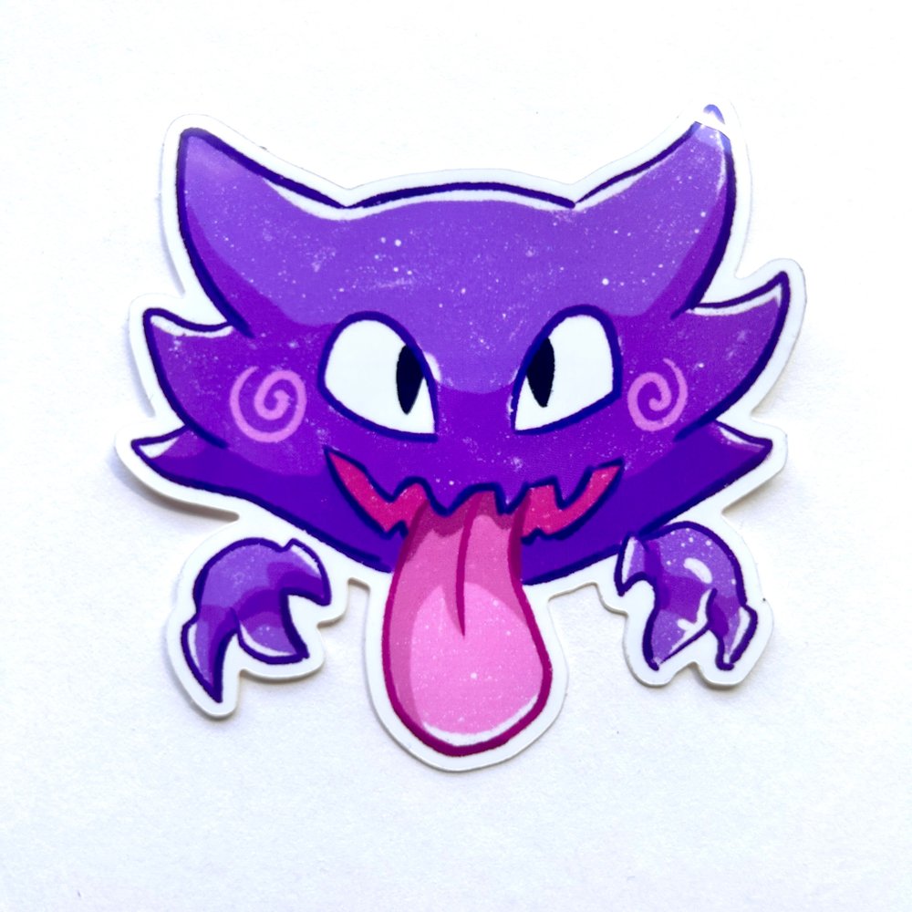 Spooky Purple Ghost Sticker