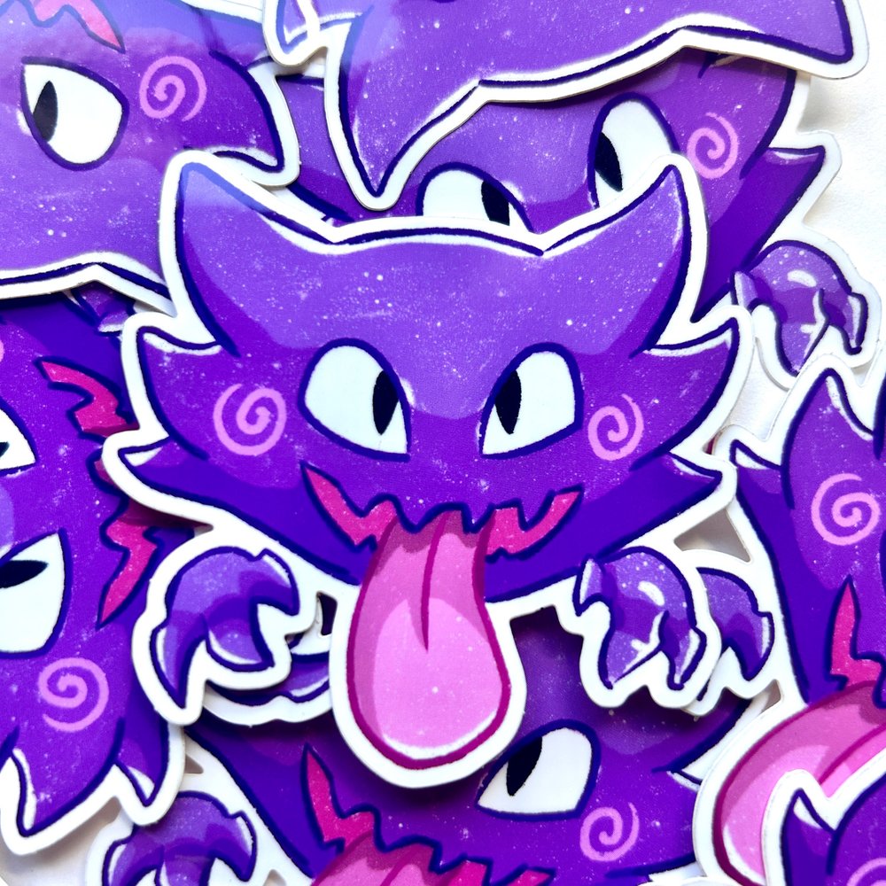 Spooky Purple Ghost Sticker