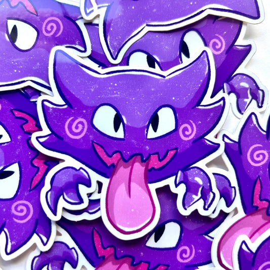Spooky Purple Ghost Sticker