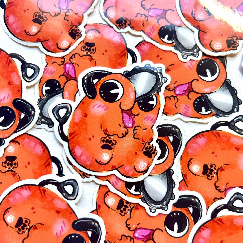 Chainsaw Puppy Sticker