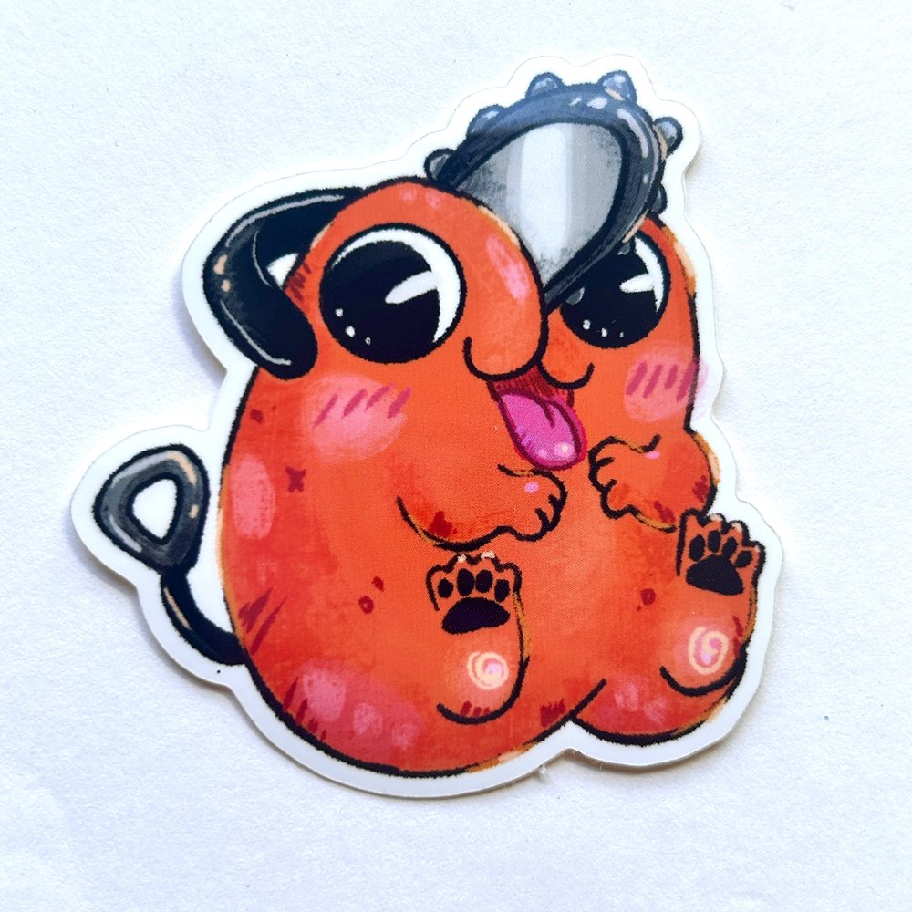 Chainsaw Puppy Sticker