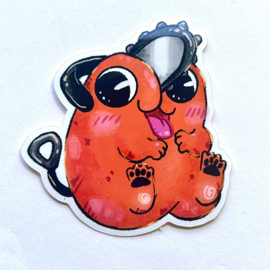 Chainsaw Puppy Sticker